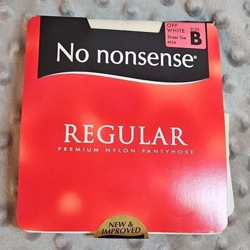 No Nonsense Regular Nylon Spandex Pantyhose, Off White, Size B Formal Princess